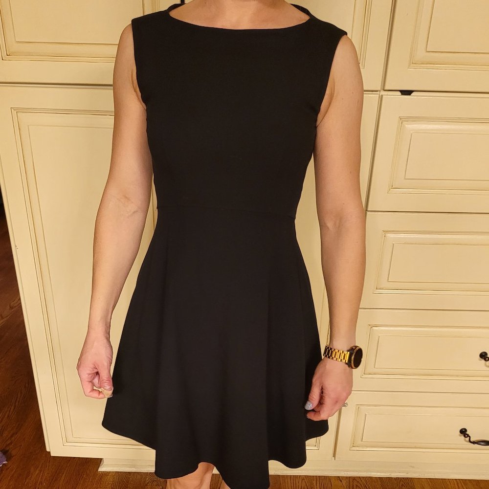 FRENCH CONNECTION Extended Sleeve Ponte Fit & Flare DRESS
